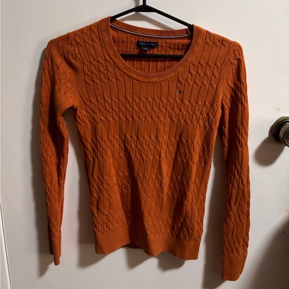 TOMMY HILFIGER Orange Long Sleeve Sweater - Picture 1 of 2